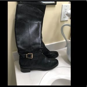 Banana Rep Black riding boots pebbled leather sz 9